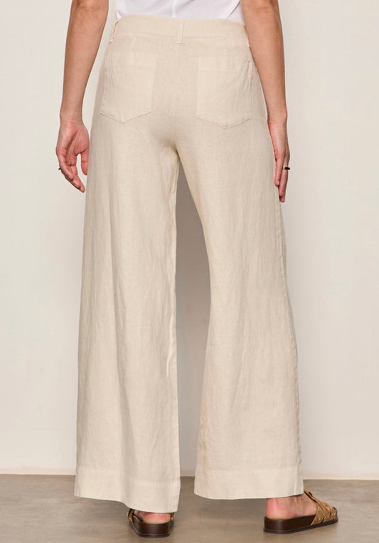 The Linen Marine Wide Leg Pant