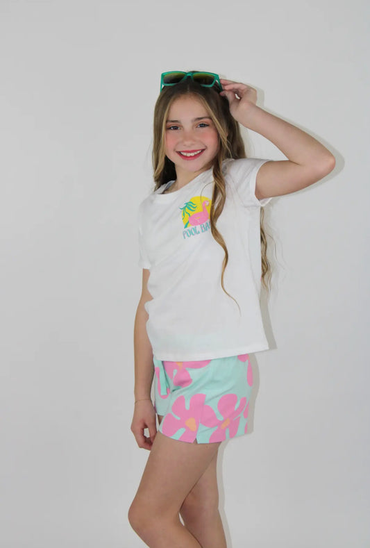 Pool babe graphic tee