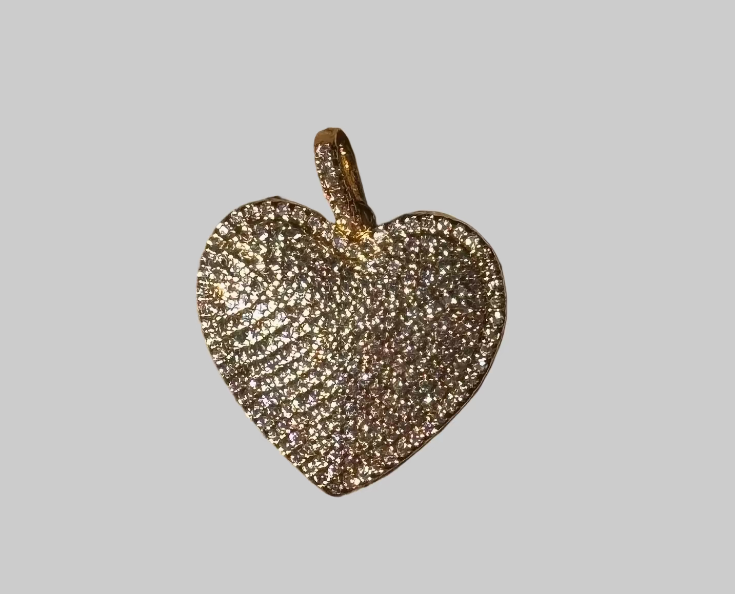 Clear Pave Heart Charm