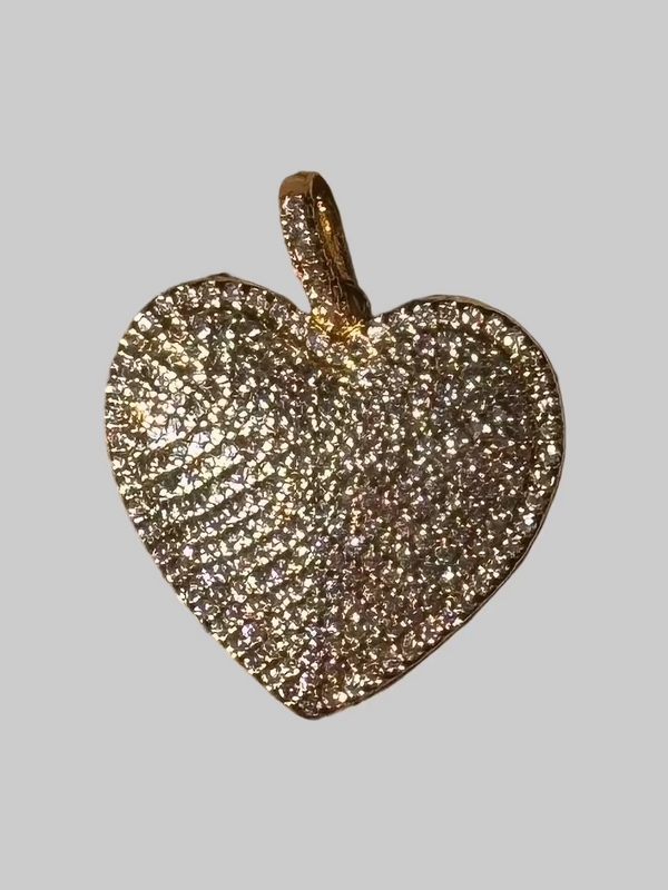 Clear Pave Heart Charm