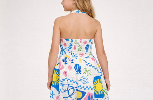 Sun and Surf Halter Dress