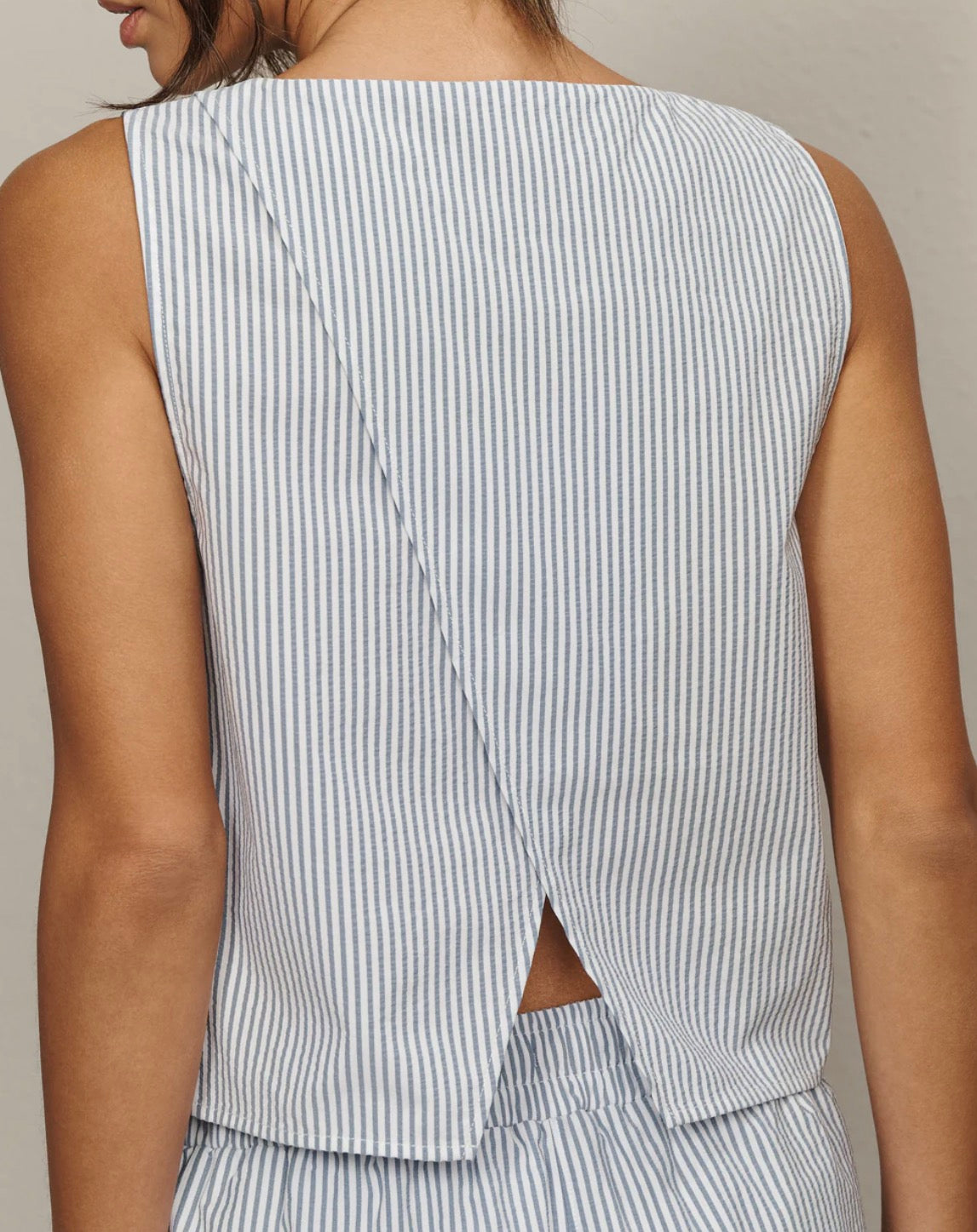 SaltAir Tank- Washed Navy Stripe