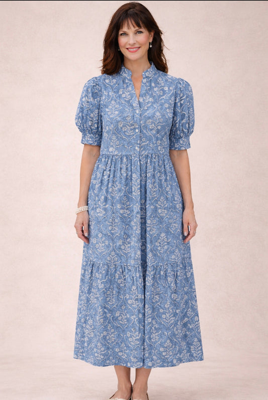 Charleston Midi dress - Blue