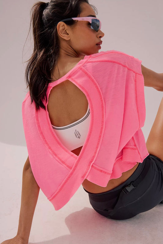 My Time Tee - Hot Pink