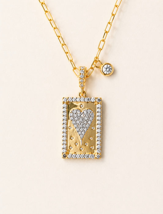 Small Heart Pave Necklace