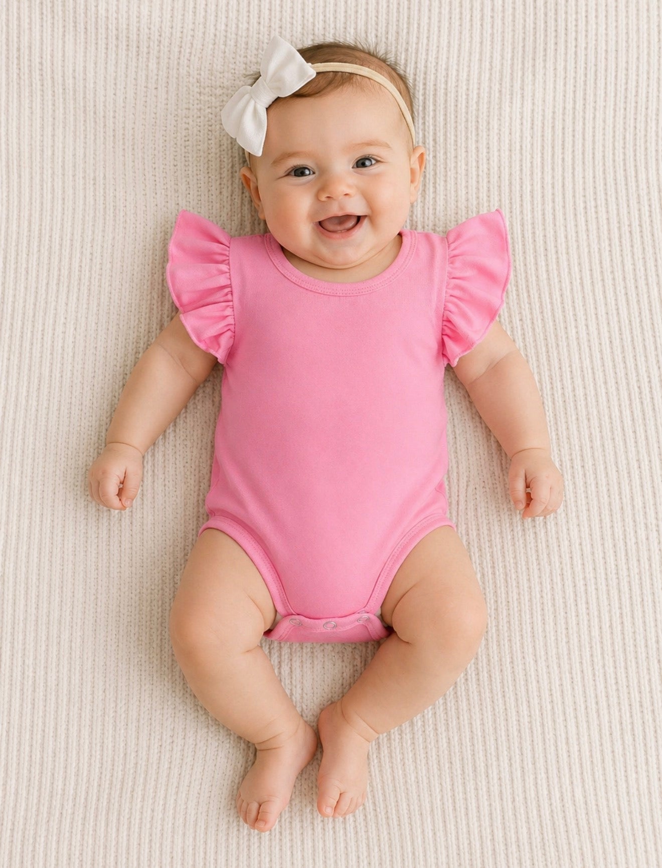 Bubblegum Pink Flutter Bodysuit