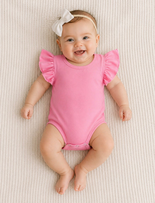 Bubblegum Pink Flutter Bodysuit