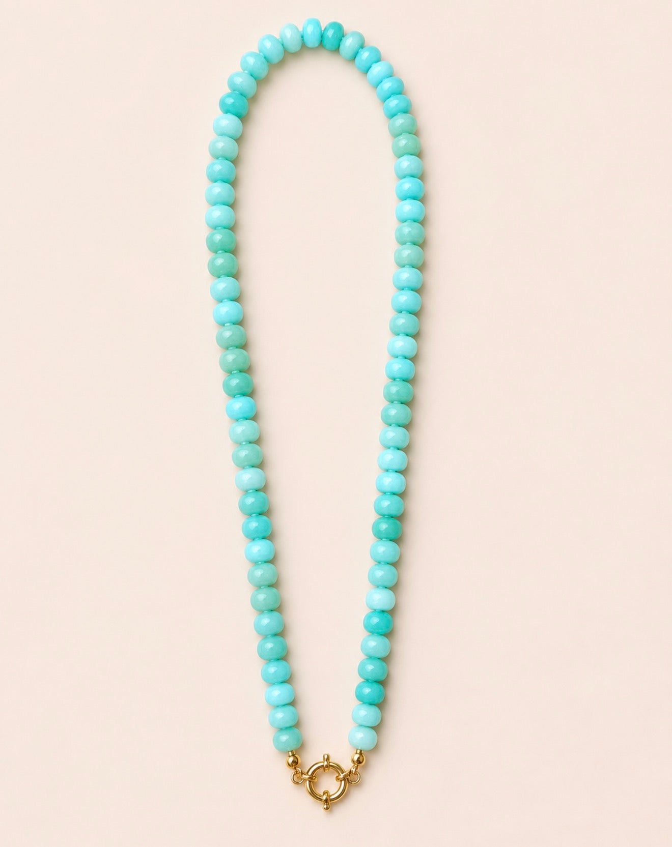 Sailor Clasp Glass Beaded Necklace