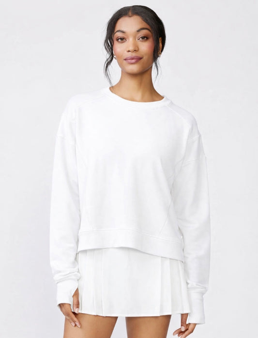 Elevate Knit Pullover - White