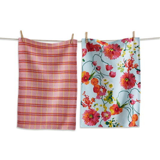 Blooming Flowers Dishtowels Set of 2
