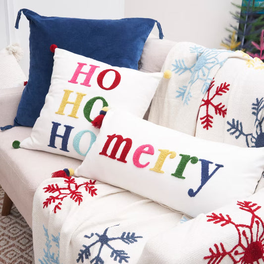 Merry Pillow 12"x24"