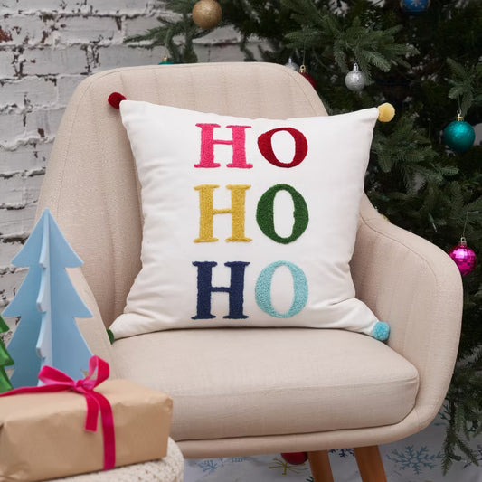 Ho Ho Ho Pillow 18"x18"