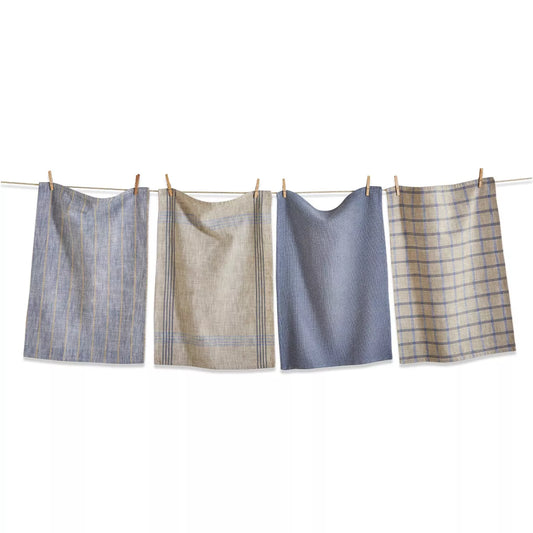 Canyon Woven Dishtowels Set of 4 Blue Denim