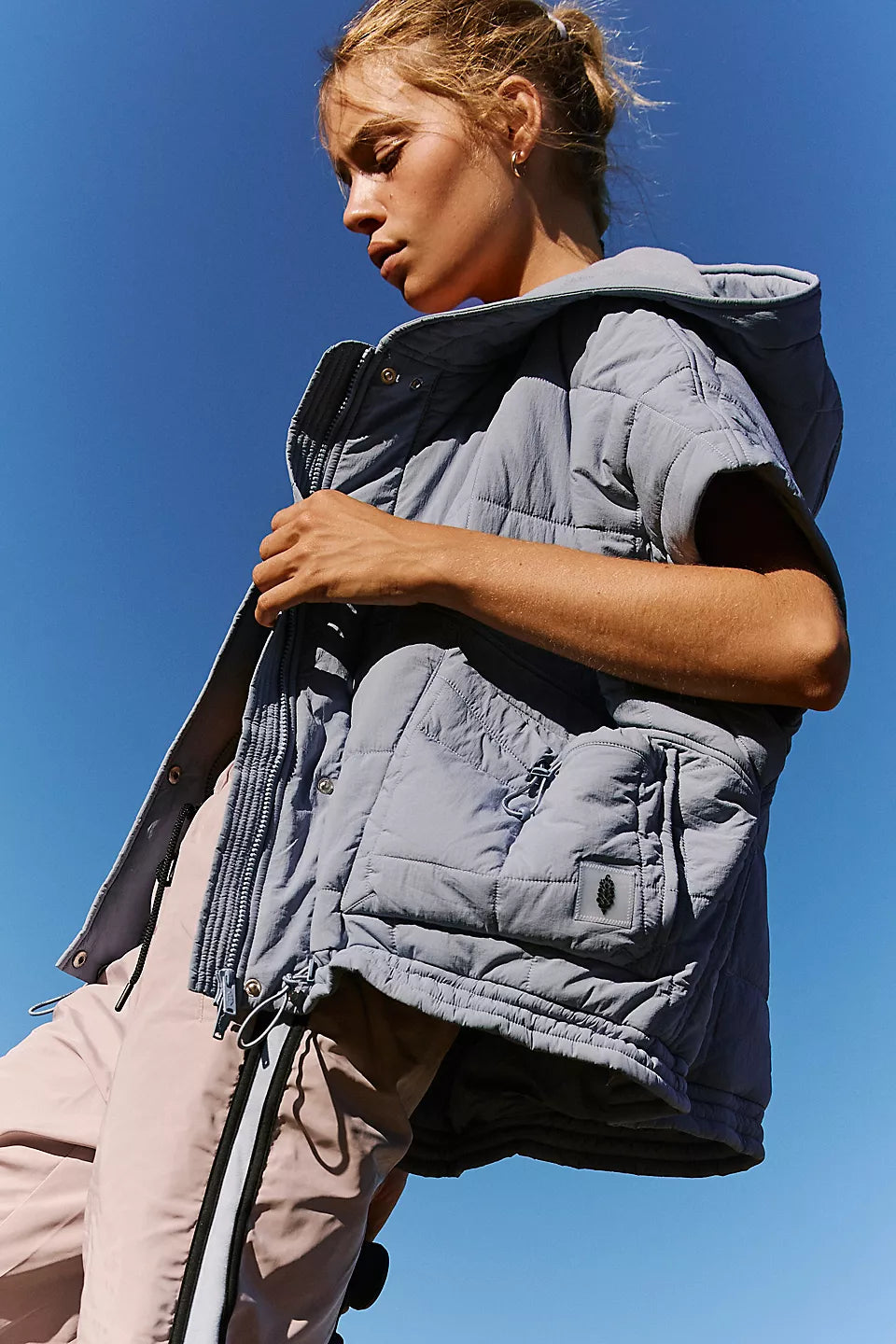 Happy Trails Poncho - Blue/Grey