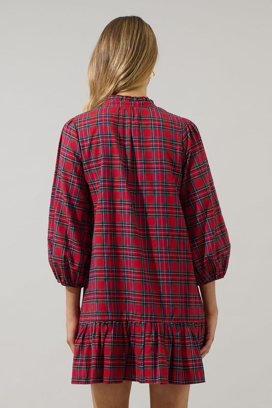 Arvada Plaid Deneta Shift Mini Dress