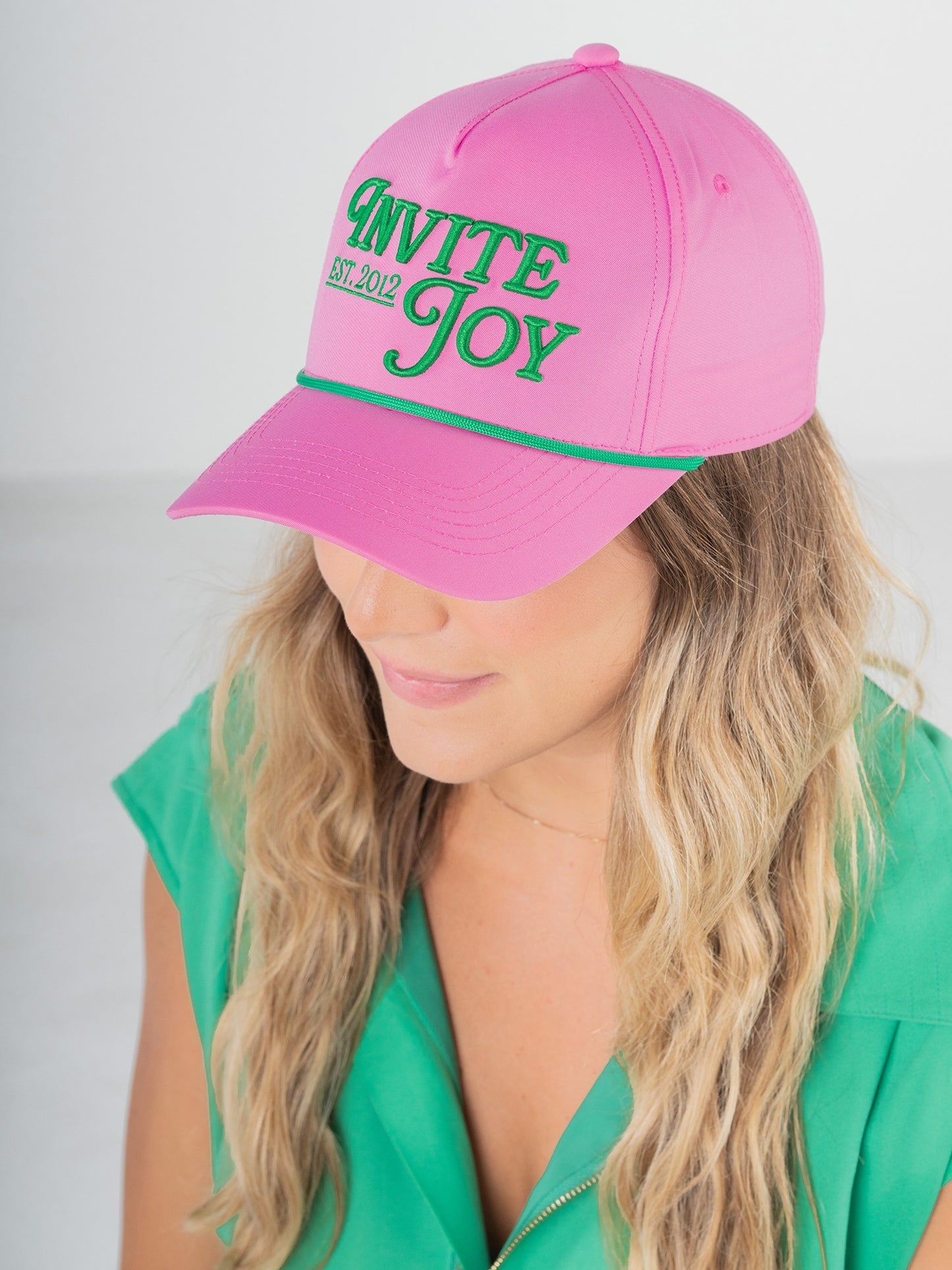 Invite Joy Luxury Cap by Emily McCarthy - Stylish & Uplifting