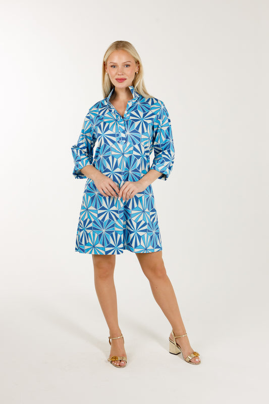 Arden Dress - Kaleidoscope Blue