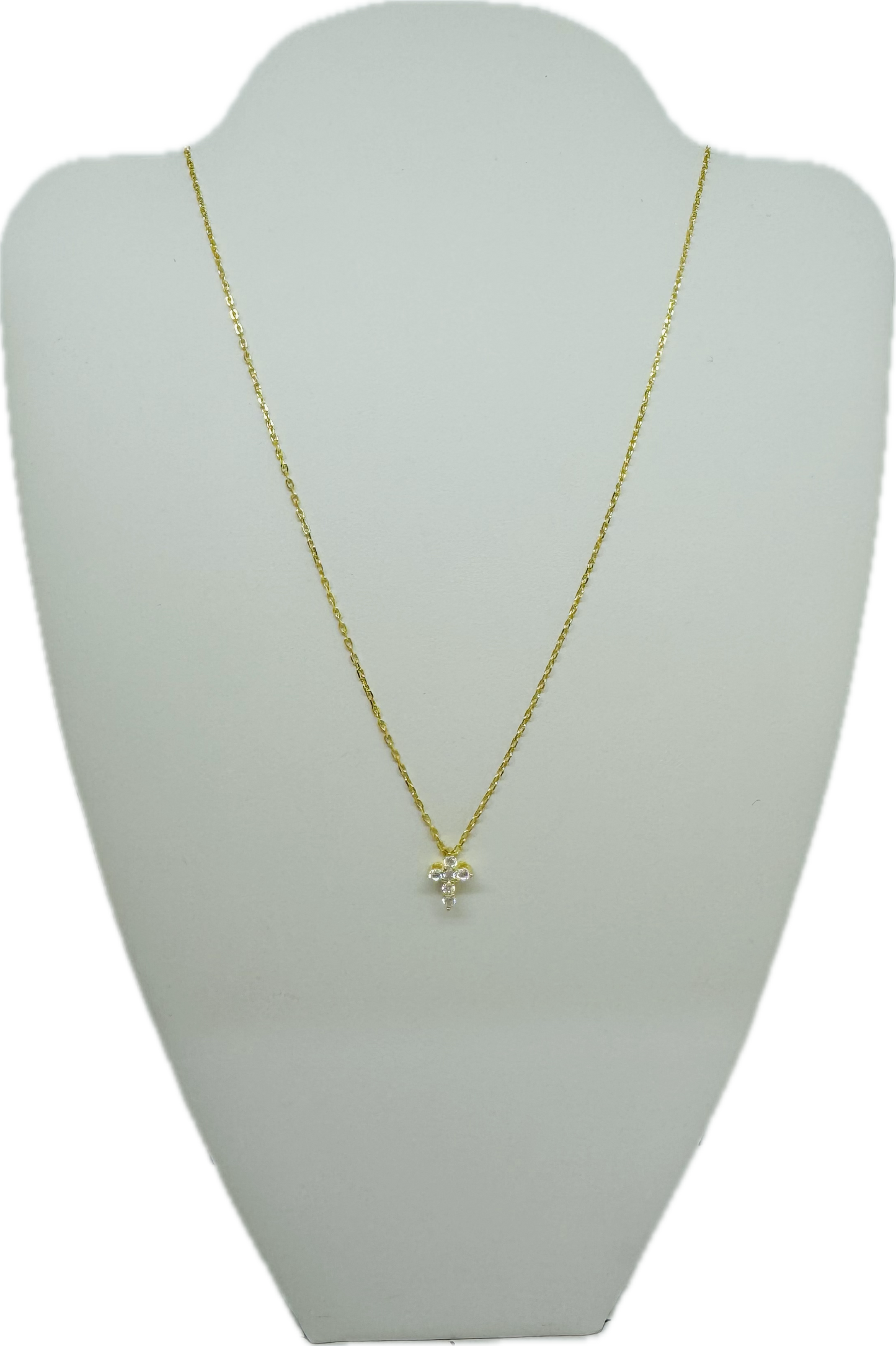 Gold Pave Cross Necklace