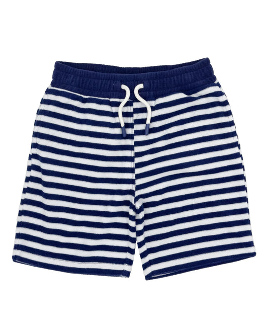 Coastal Terry Short Navy Stripe