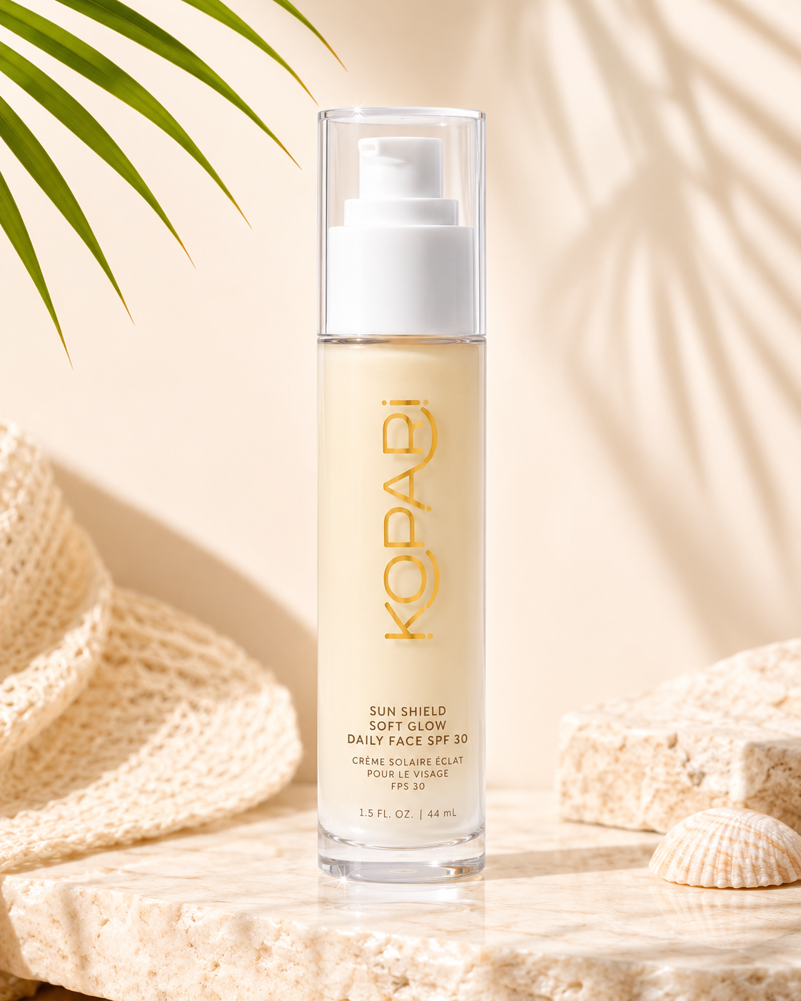 Kopari Sun Shield Soft Glow - Sunscreen For Face with SPF 30 and Vitamin E - Broad Spectrum Protection - 1.5oz