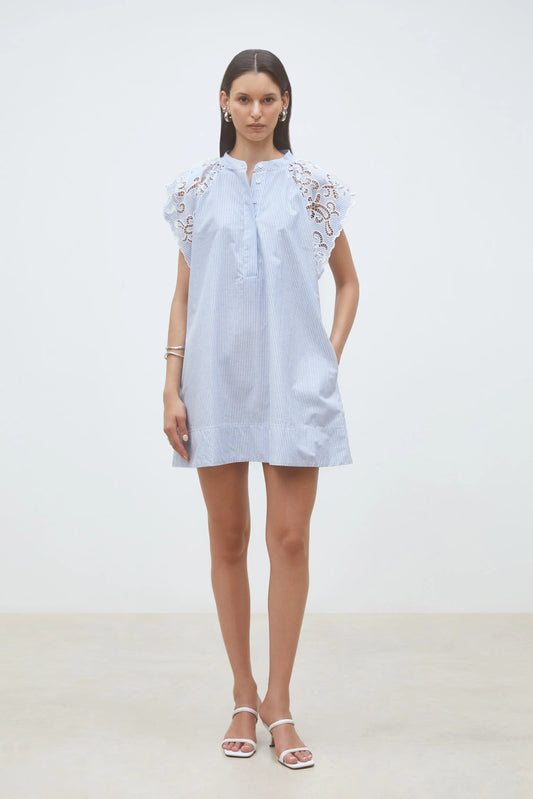Woven Cidji Dress - Bleu