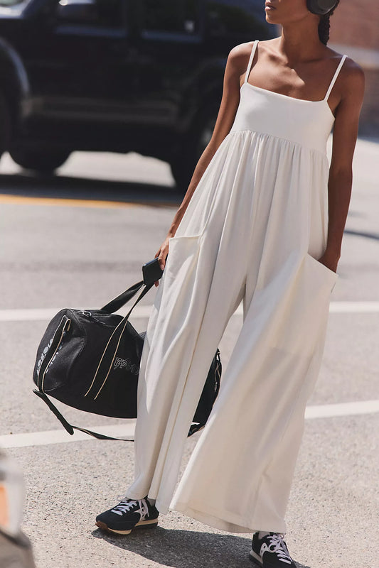 Hot Shot Strappy Onesie - Ivory