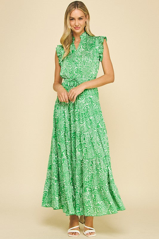 Green Paisley Dress