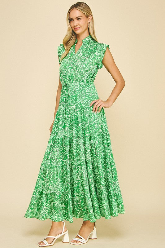 Green Paisley Dress