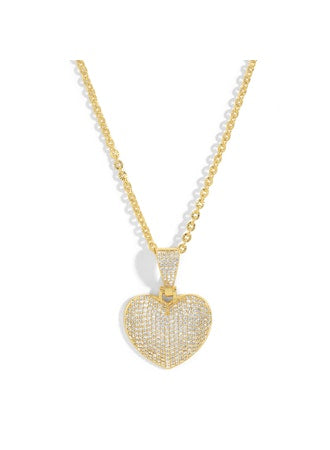Chunky Sweetheart CZ Necklace