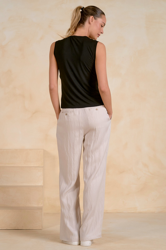 Draped Sleeveless Top