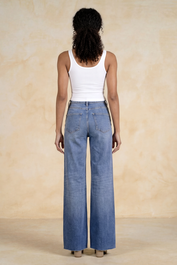 Straight Leg Denim Jeans