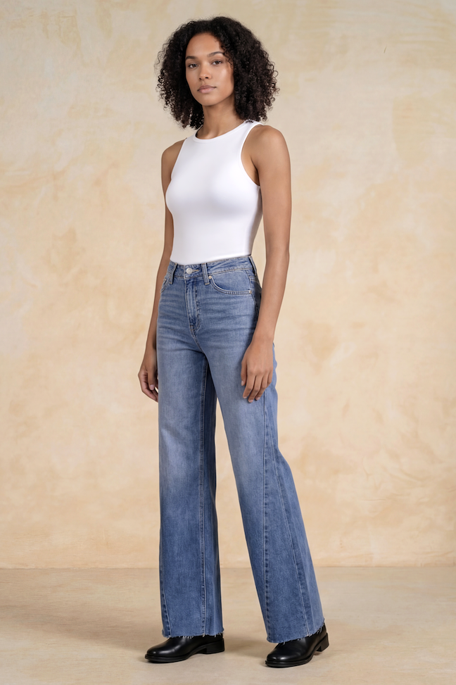Straight Leg Denim Jeans