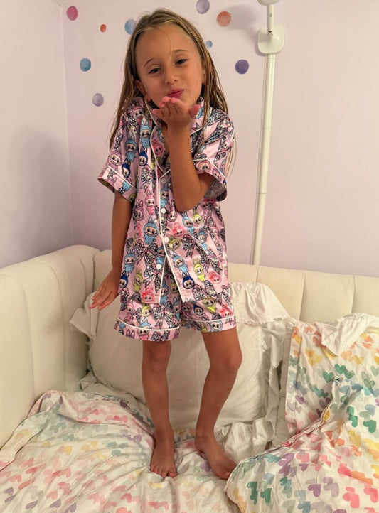 Labubu Pajama Short Set