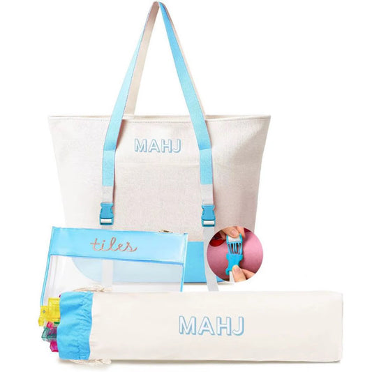 Mahj Tote Bag with Inserts - Blue