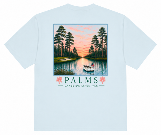 Palms Lakeside Lifestyle Tee - Light Blue