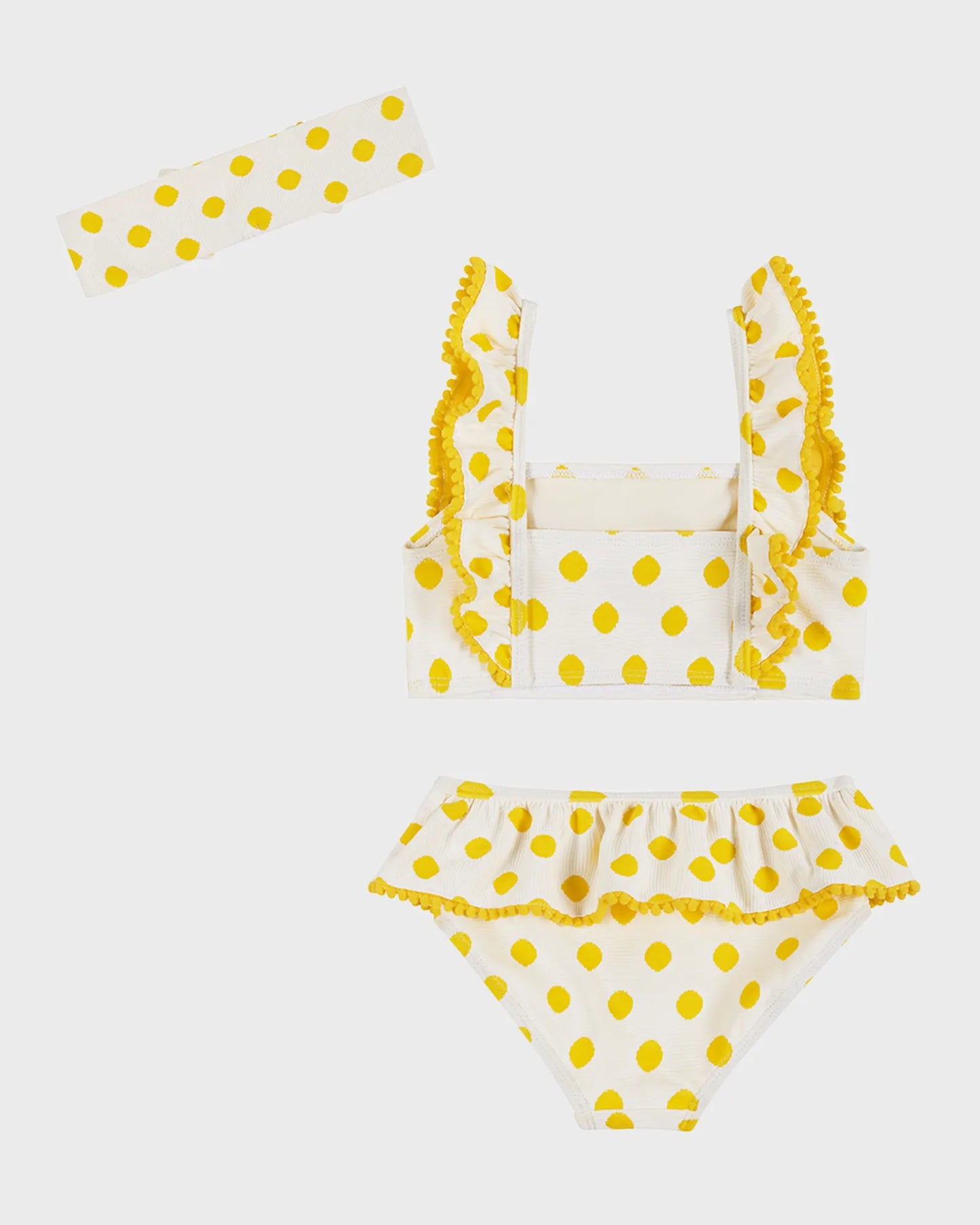 Yellow Polka Dot Bikini Swimsuit