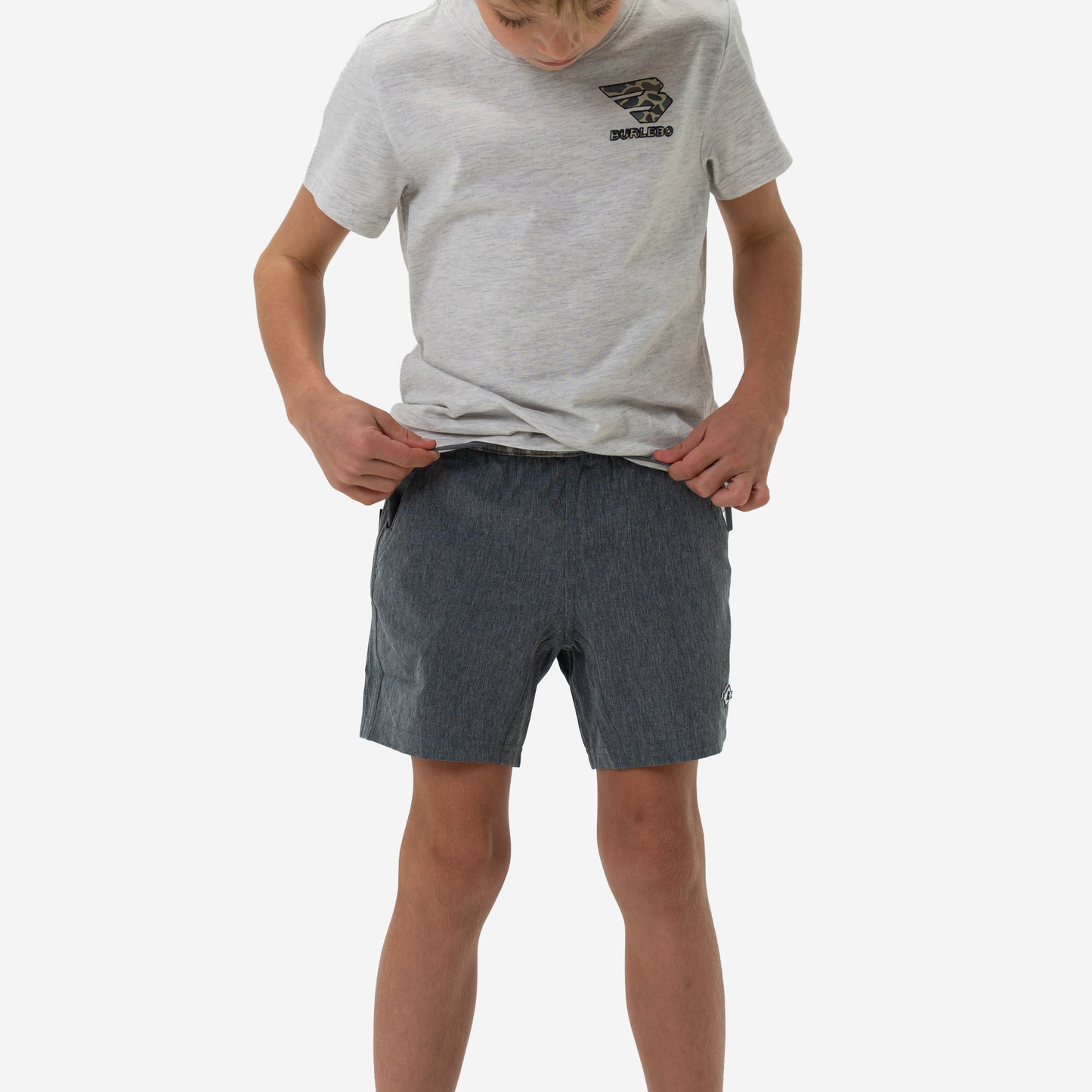 Youth Athletic Short - Grizzly Grey / Deer Camo Liner