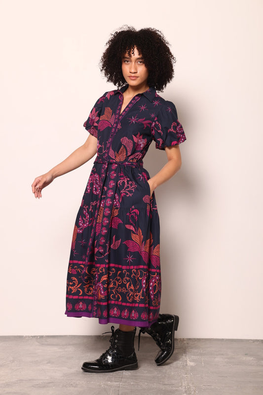 Della Midnight Mosaic Dress