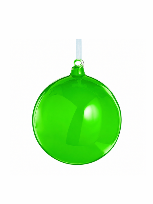 5" Shiny Bright Green Ball Ornament
