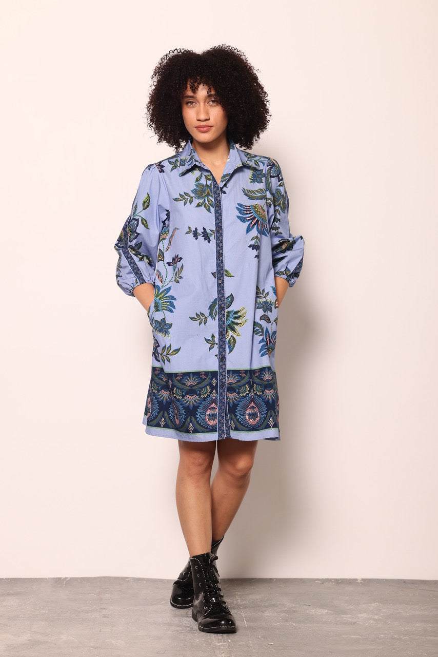 Ava Periwinkle Mosaic Dress