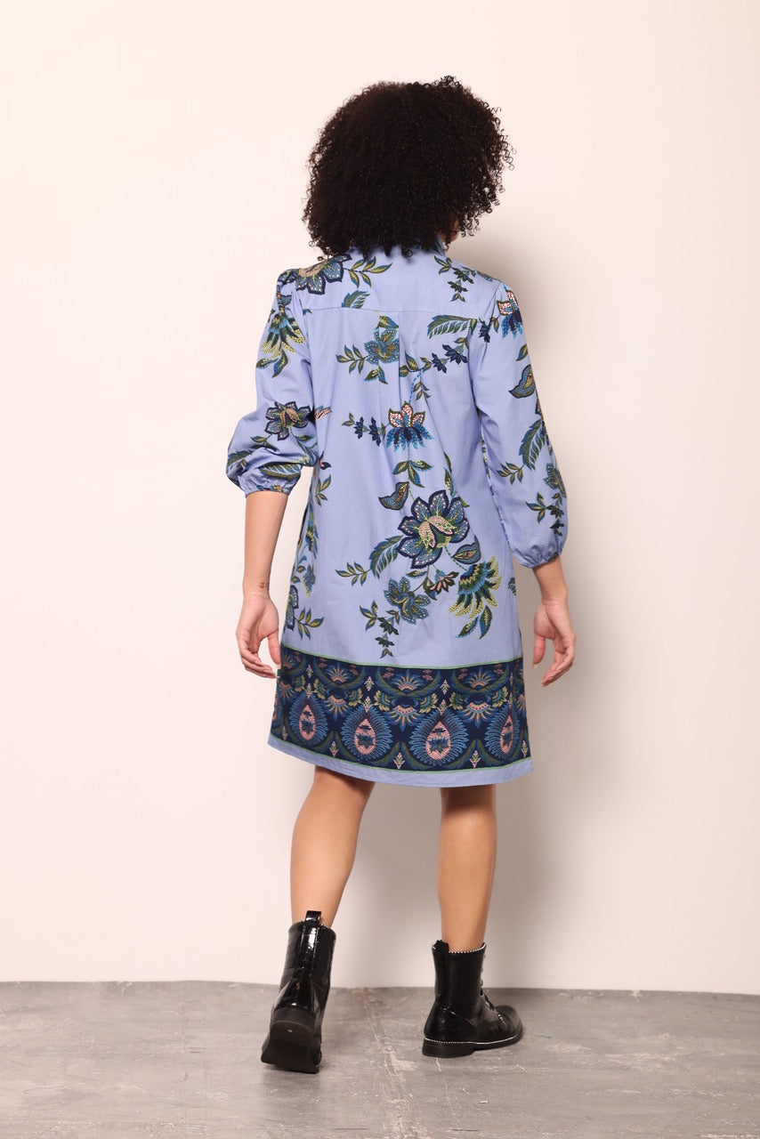 Ava Periwinkle Mosaic Dress