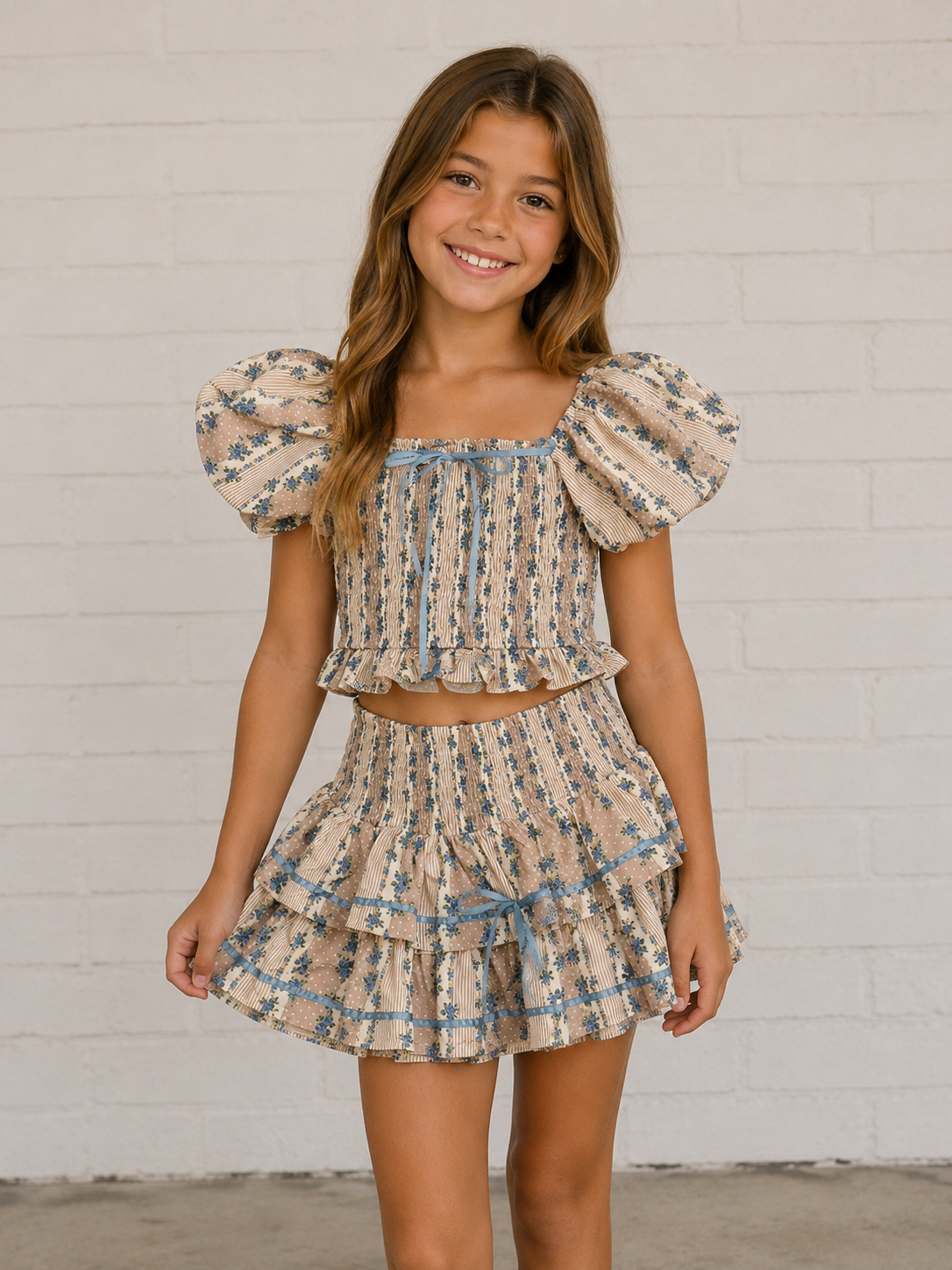 Taupe Poplin Mini Skirt