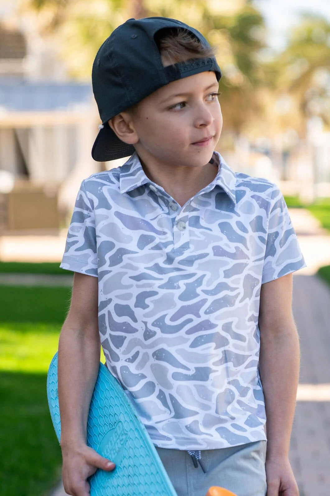 Youth Camo Polo Short Sleeve