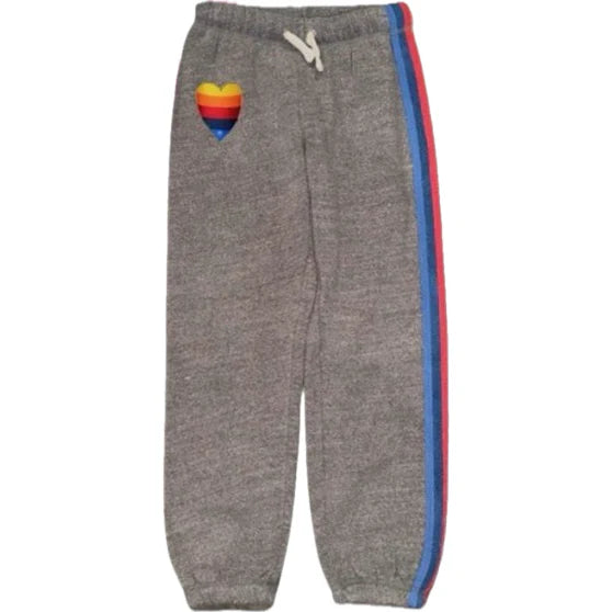 Chenille Heart Stripe Jogger