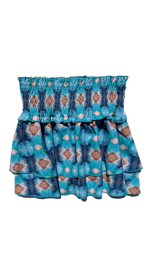 Scottie Skirt - Blue Ikat