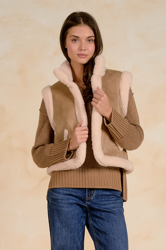 Mocha Faux Fur Vest