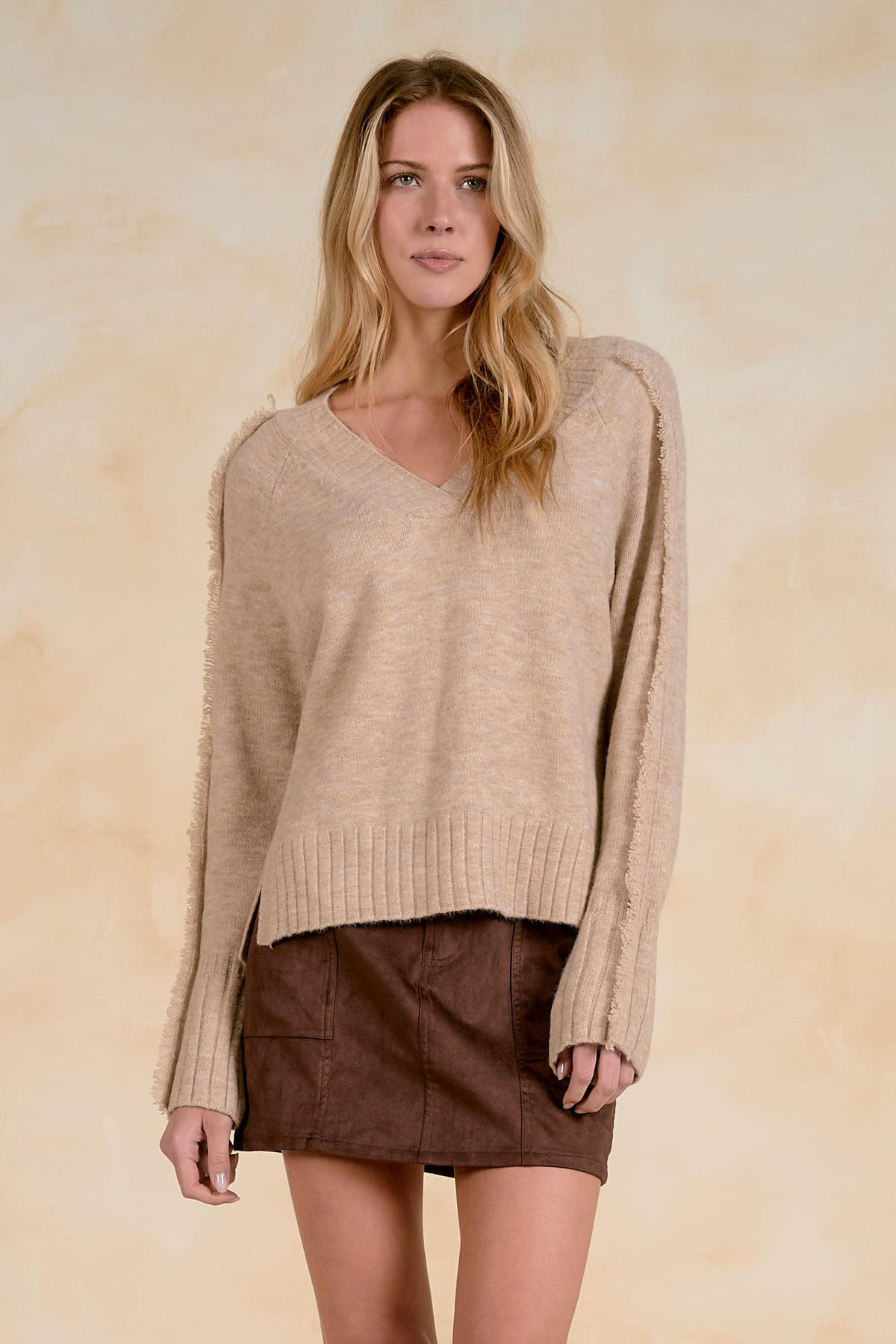 Stone V Neck Sweater