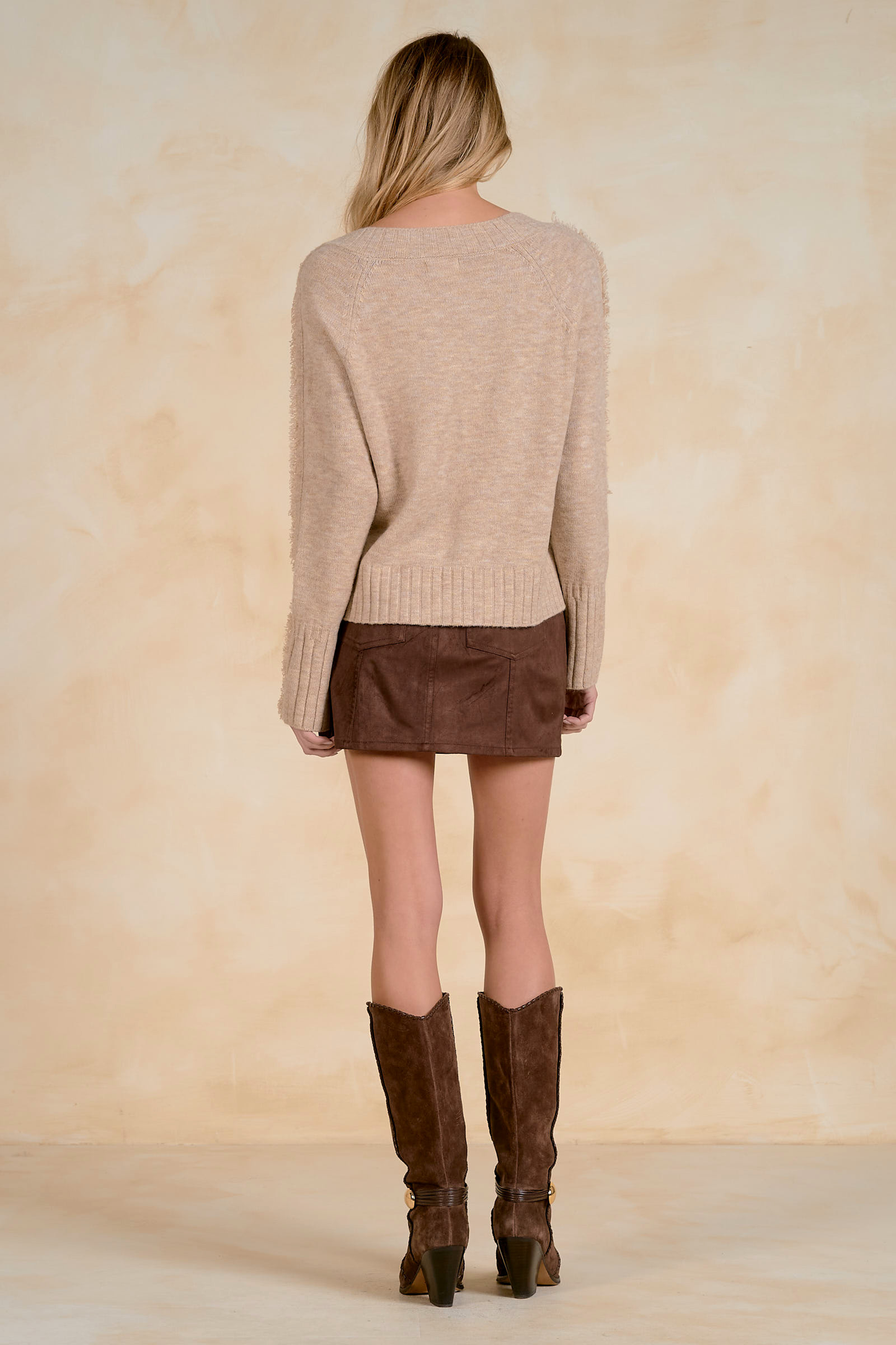Stone V Neck Sweater