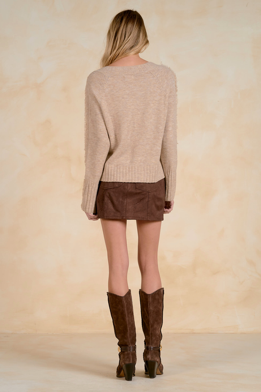 Stone V Neck Sweater