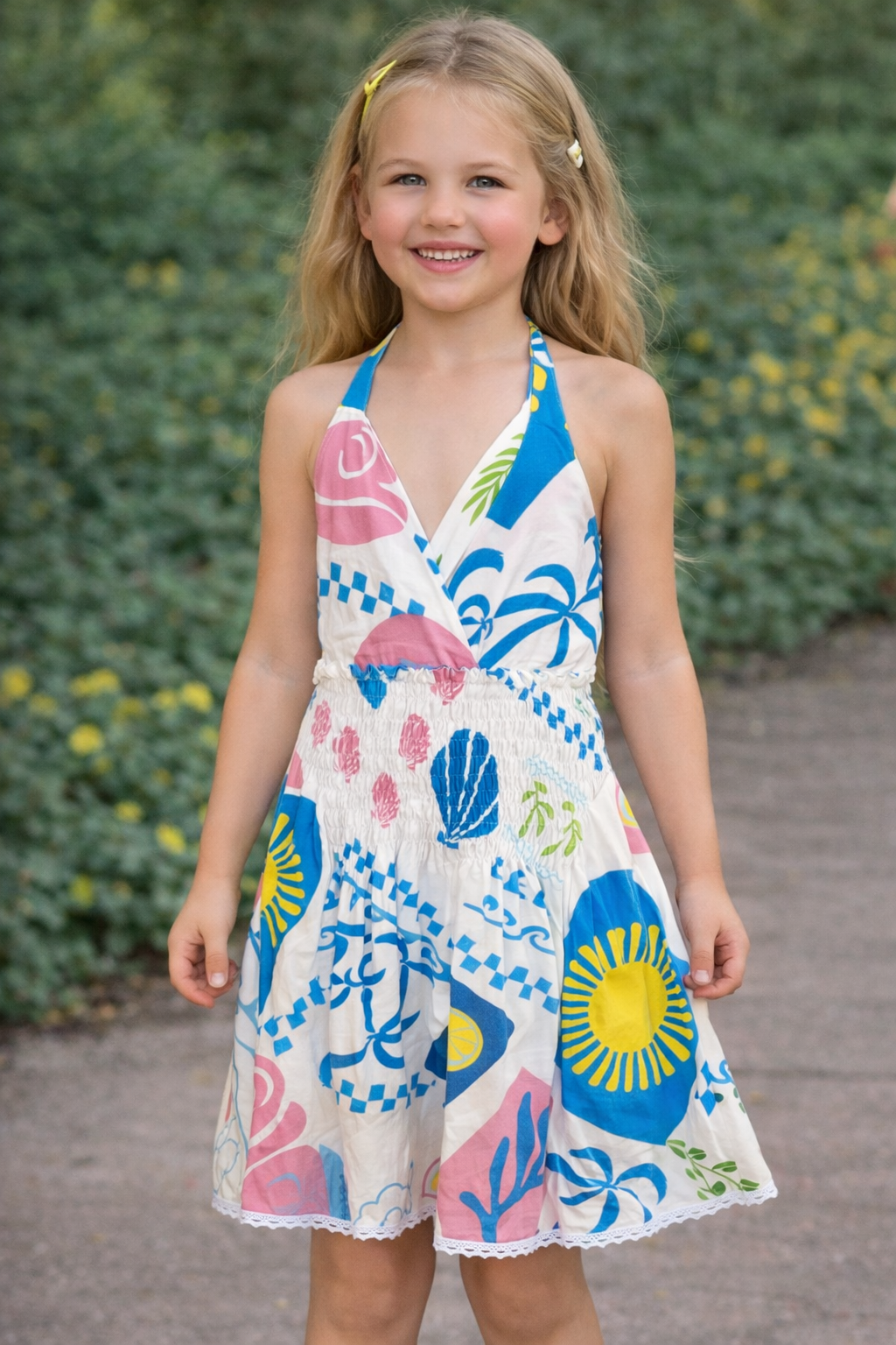 Sun and Surf Halter Dress